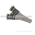 Half-finger knitted mitten,glove with stripes RX272281A